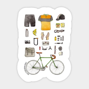 cycling gear Sticker